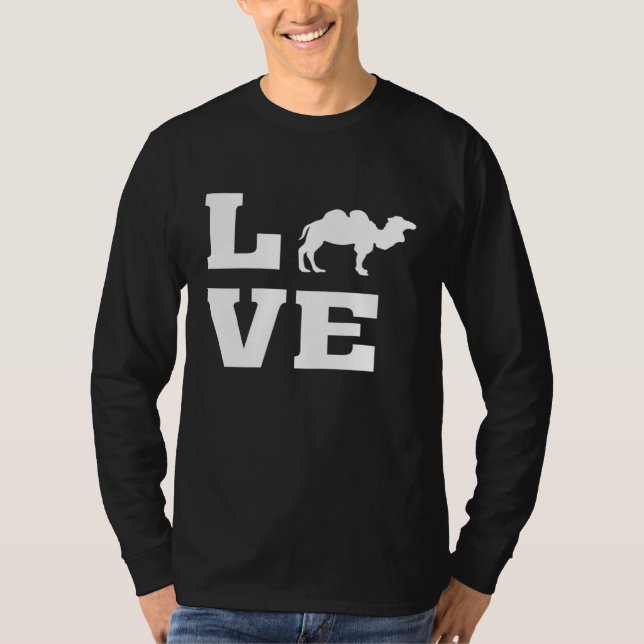 Camiseta Eu Amo Camels Animal Camel Image (Frente)