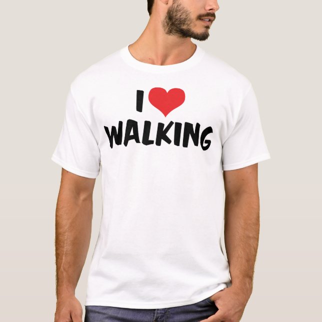 Camiseta Eu Amo Caminhar (Frente)
