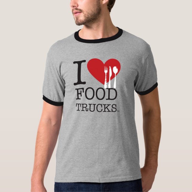 Camiseta EU AMO caminhões da comida (Frente)