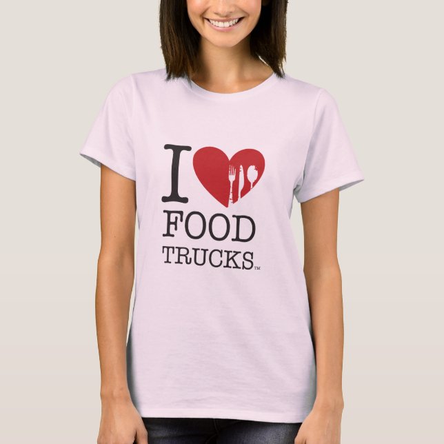 Camiseta EU AMO caminhões da comida (Frente)