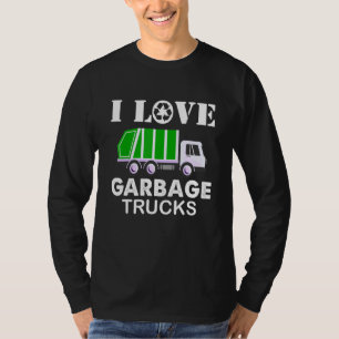 Camiseta Eu amo caminhões de lixo
