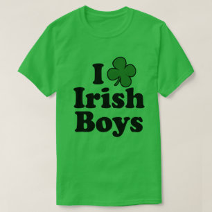 Camiseta Eu Amo Camiseiros Irlandeses Cute Shamrock