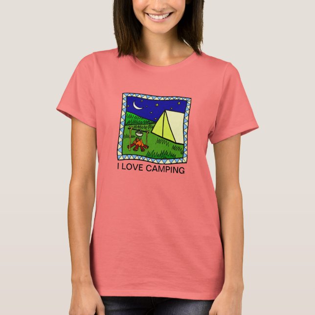 CAMISETA EU AMO CAMPING DESIGN T SHIRT (Frente)