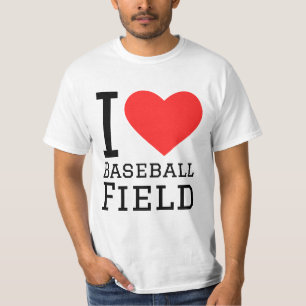 Camiseta Eu amo campo de beisebol