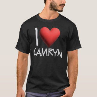 Camiseta Eu Amo Camryn Name Personalizado Menina Amiga