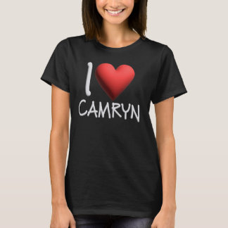 Camiseta Eu Amo Camryn Name Personalizado Menina Amiga