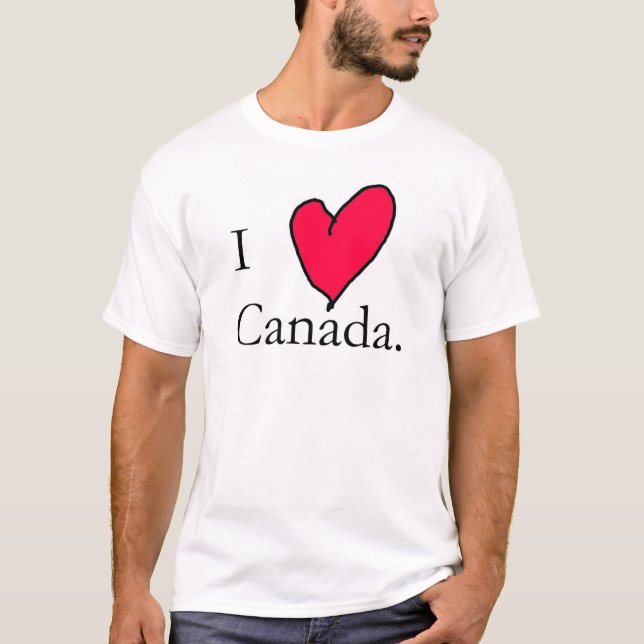 Camiseta Eu amo Canadá (Frente)