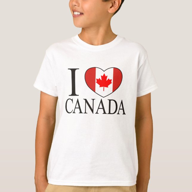 Camiseta Eu amo Canadá (Frente)
