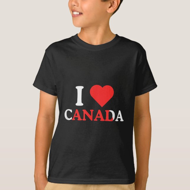 Camiseta Eu Amo Canadá Adulto Engraçado Humor Unhingchy M (Frente)