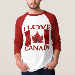Camiseta Eu amo Canadá Jersey Canadá Souvenir Sports Shir