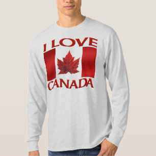 Camiseta Eu amo Canadá Jersey Canadá Souvenir Sports Shir