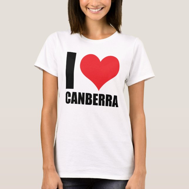 Camiseta Eu amo Canberra (Frente)