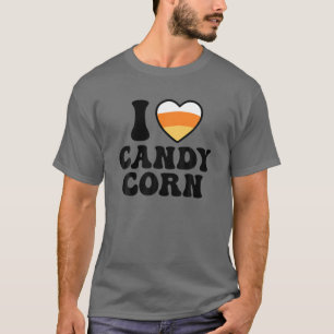 Camiseta Eu Amo Candy Corn Corno Crianças Engraçadas Adulto