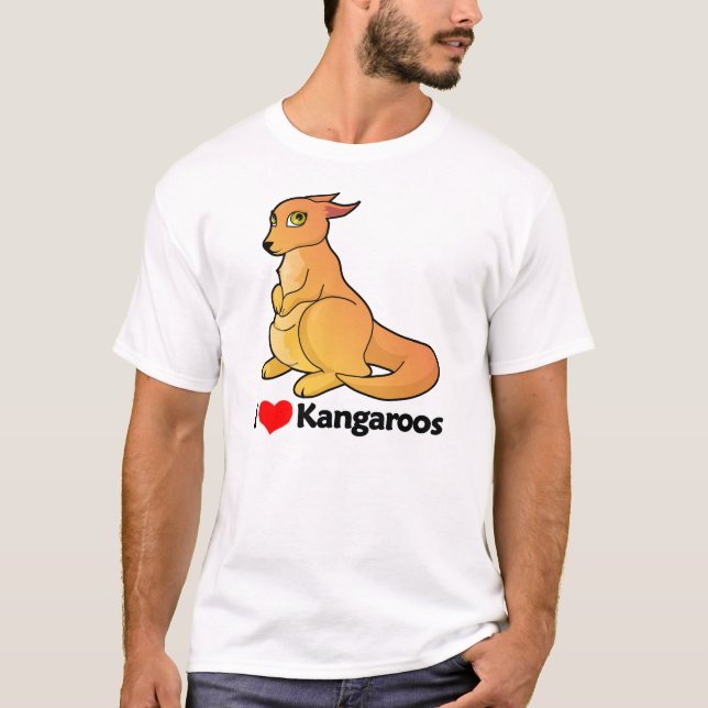Camiseta Eu amo cangurus (Frente)