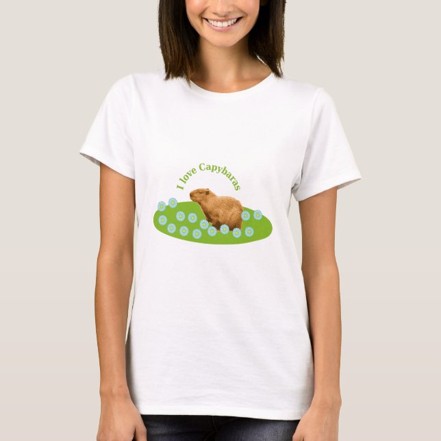 Camiseta Eu amo Capybaras (Frente)