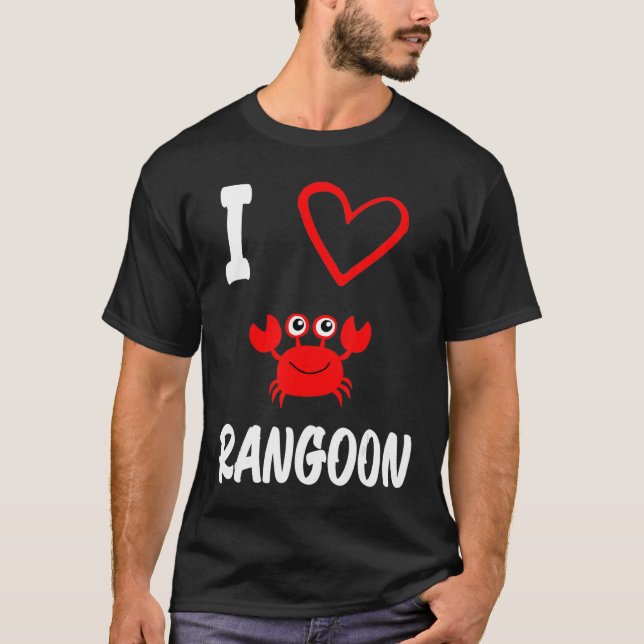 Camiseta Eu Amo Caranguejo Rangoon (Frente)