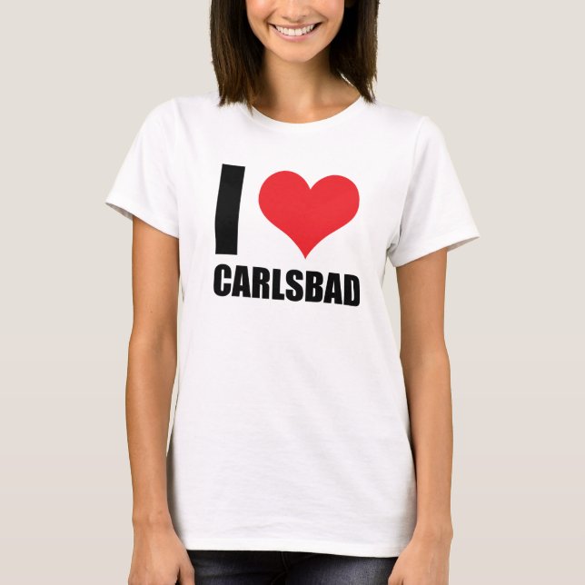 Camiseta Eu amo Carlsbad (Frente)