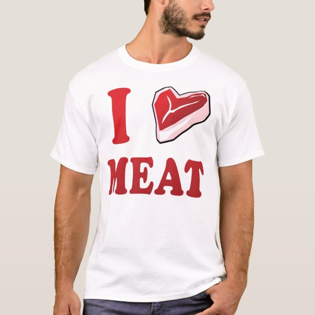 Camiseta Eu Amo Carne (Frente)