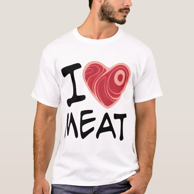 Camiseta Eu Amo Carne (Frente)