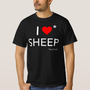 Camiseta Eu amo carneiros (como um amigo)