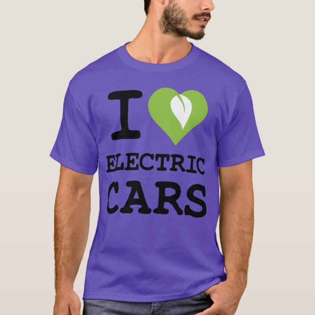 Camiseta Eu amo carros elétricos amigos (Frente)