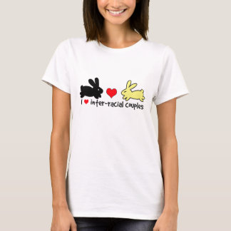 Camiseta Eu amo casais inter-raciais - amarelo e preto