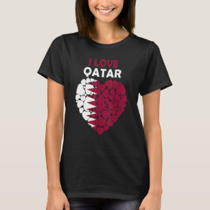 Camiseta Eu Amo Catar Orgulhoso De Ser Catar Bandeira Do Ca