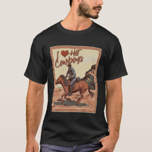 Camiseta Eu Amo Caubóis Quentes Eu Amo Caubóis Piada País W