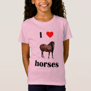 Camiseta Eu amo cavalos