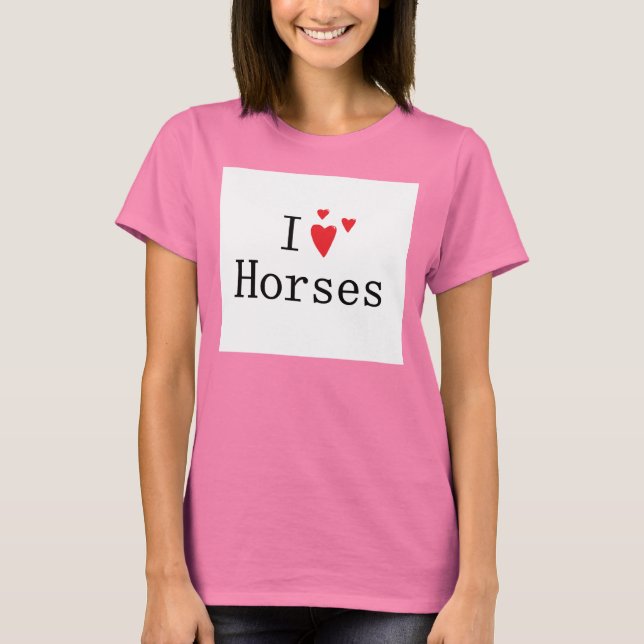 Camiseta Eu Amo Cavalos (Frente)
