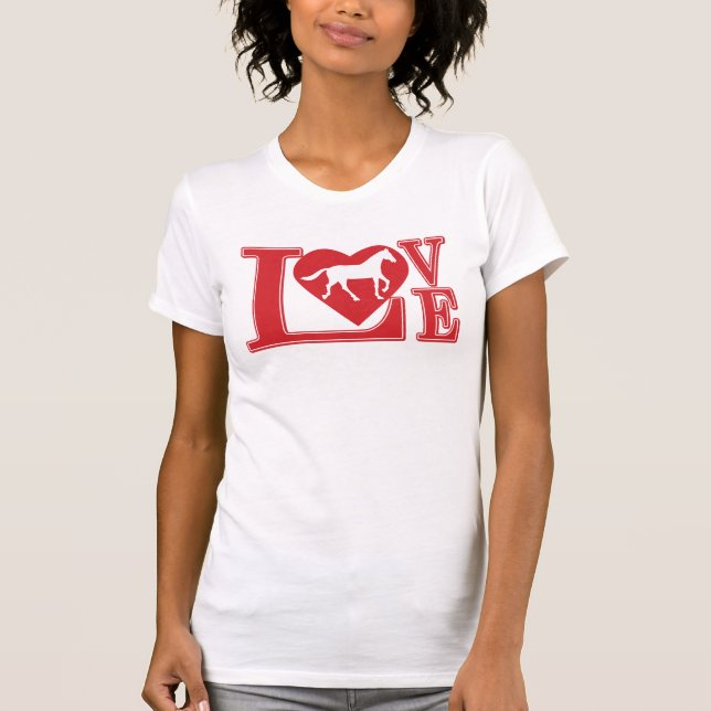 Camiseta Eu amo Cavalos (Frente)
