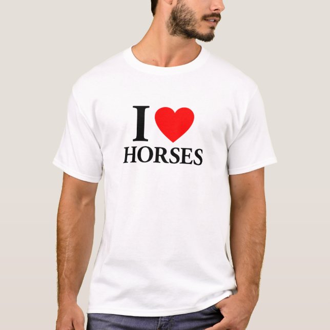 Camiseta Eu Amo Cavalos (Frente)