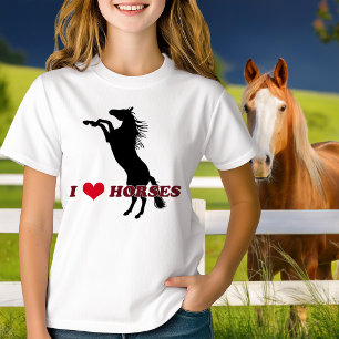 Camiseta Eu amo cavalos - elevando