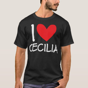 Camiseta Eu Amo Cecilia Name Personally Girl Woman BFF Fr