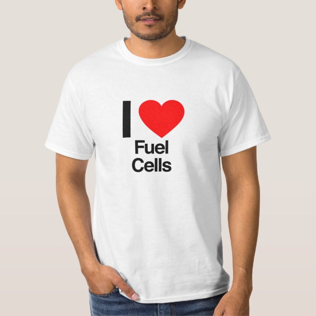 Camiseta Eu amo células de combustível (Frente)