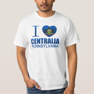 Camiseta Eu amo Centralia, PA