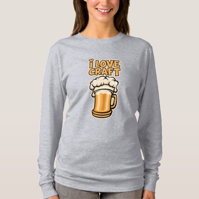 Camiseta Eu Amo Cerveja Artesanato (Frente)