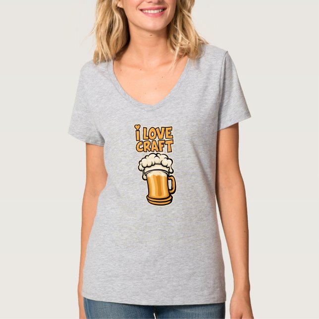 Camiseta Eu Amo Cerveja Artesanato (Frente)