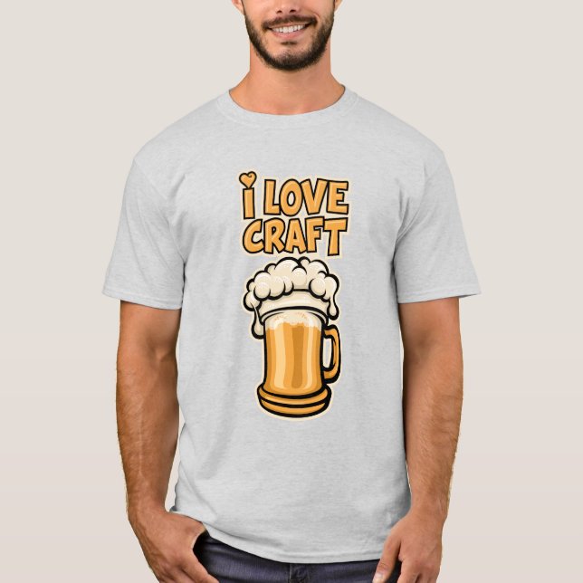 Camiseta Eu Amo Cerveja Artesanato (Frente)