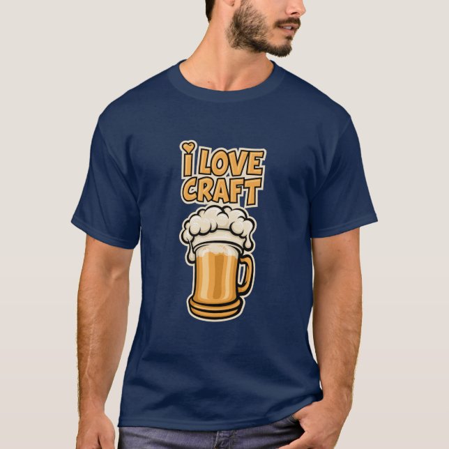 Camiseta Eu Amo Cerveja Artesanato (Frente)
