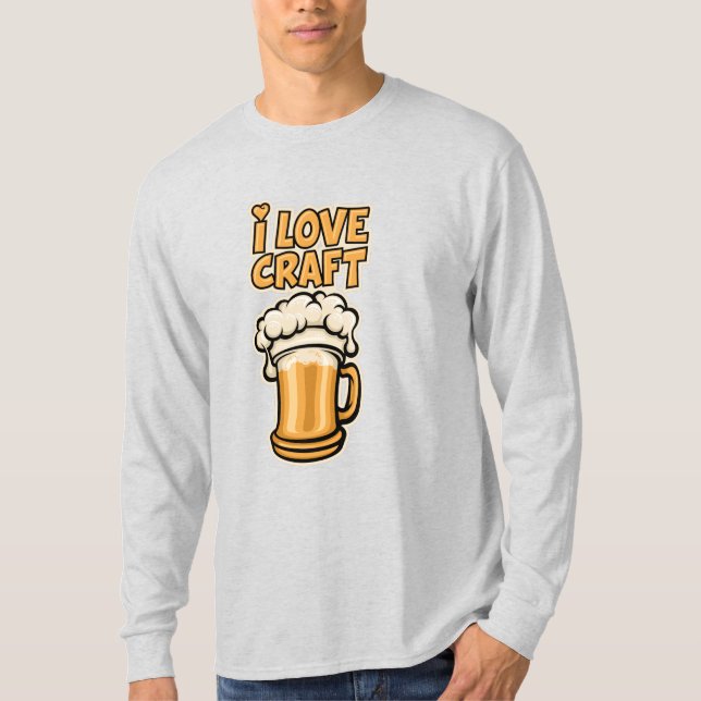 Camiseta Eu Amo Cerveja Artesanato (Frente)