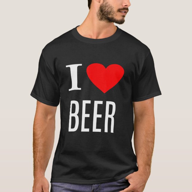 Camiseta Eu Amo Cerveja - Cerveja (Frente)