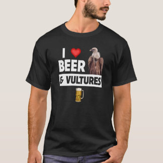 Camiseta Eu Amo Cerveja e Abutres Pássaro Condor Assistindo