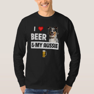 Camiseta Eu Amo Cerveja E Minha Mãe Aussie Pai Sheph Austra