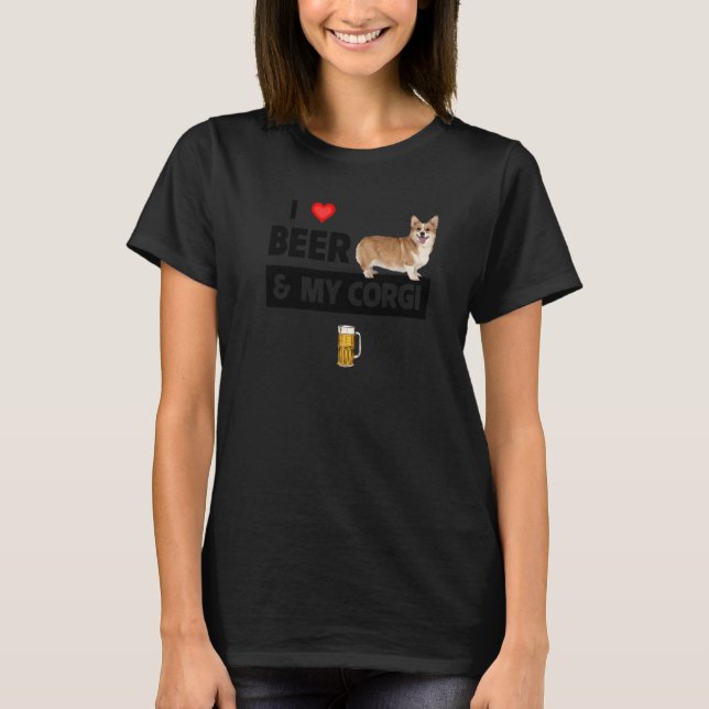 Camiseta Eu Amo Cerveja E Minha Mãe, Pai De Corgi, Pembroke (Frente)