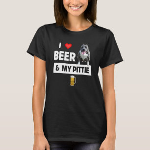 Camiseta Eu Amo Cerveja E Minha Mãe Pittie Pai Cachorro Pit