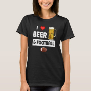 Camiseta Eu Amo Cerveja & Futebol Jogos de Bebida Divertido