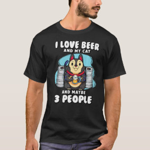 Camiseta Eu Amo Cerveja Meu Gato E Talvez 3 Pessoas Furmo