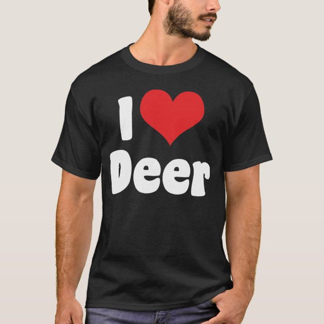 Camiseta Eu Amo Cervo Coração (Frente)