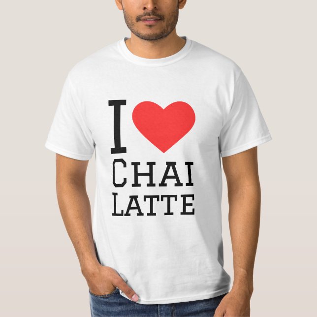 Camiseta Eu amo chai latte (Frente)